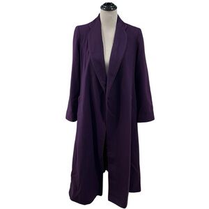 Fleurette Vintage Union Tag Virgin Wool Purple Jacket Coat Anglo Fabrics Merino